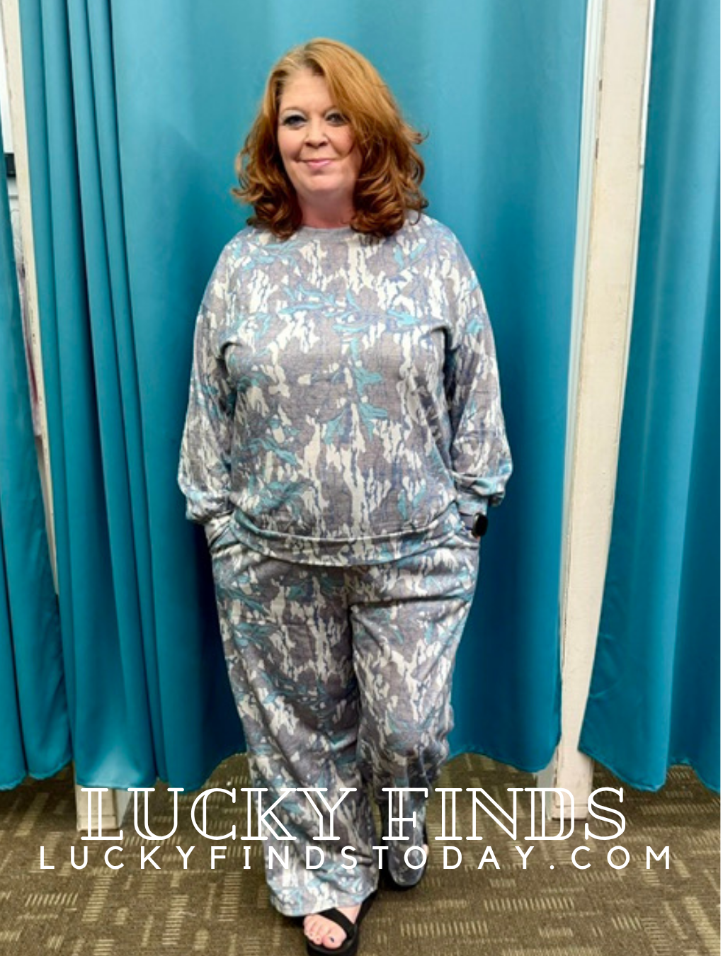 Vintage Floral Camo Pants Set D1753