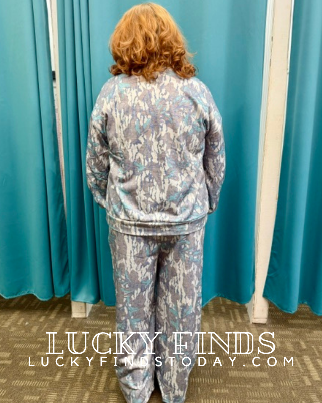 Vintage Floral Camo Pants Set D1753