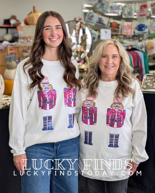 Holiday Sequined Nutcracker Top D1760