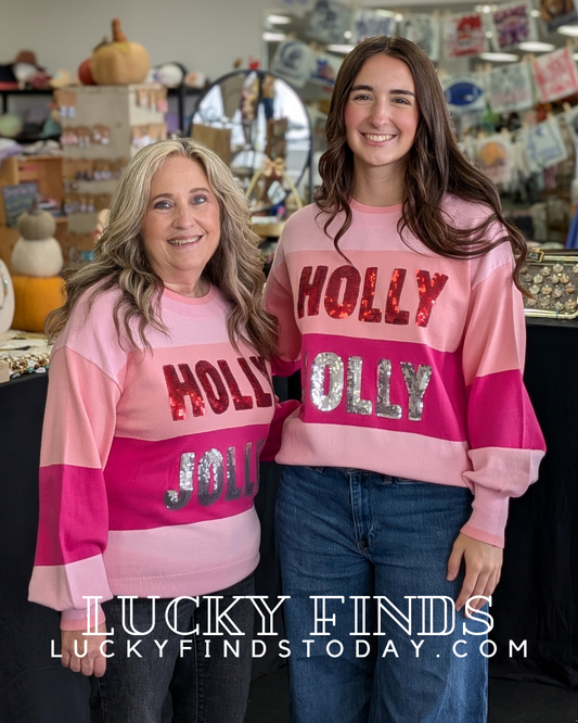 Sweet Holly Jolly Sequined Top D1762