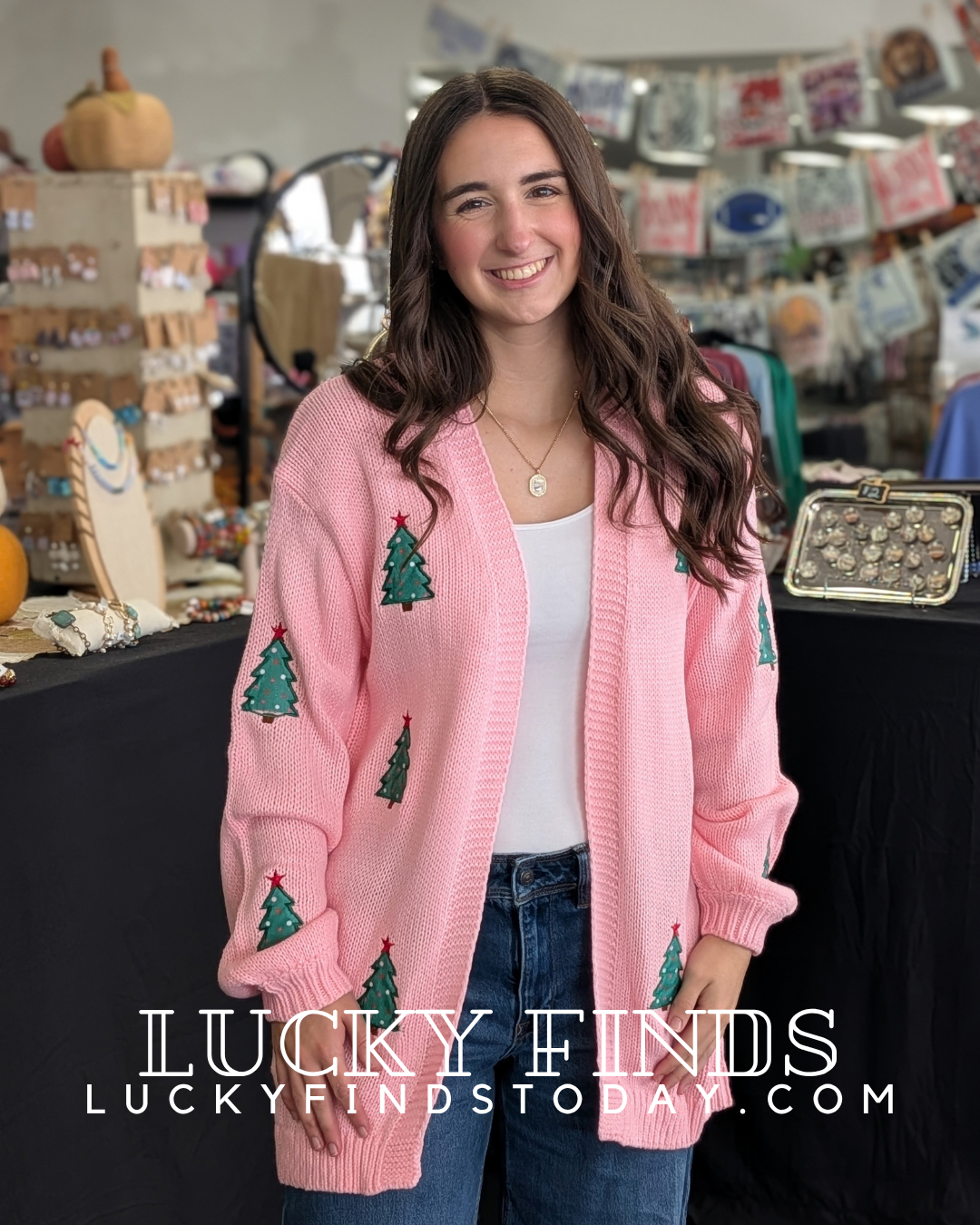 Christmas Tree Long Open Cardigan D1767