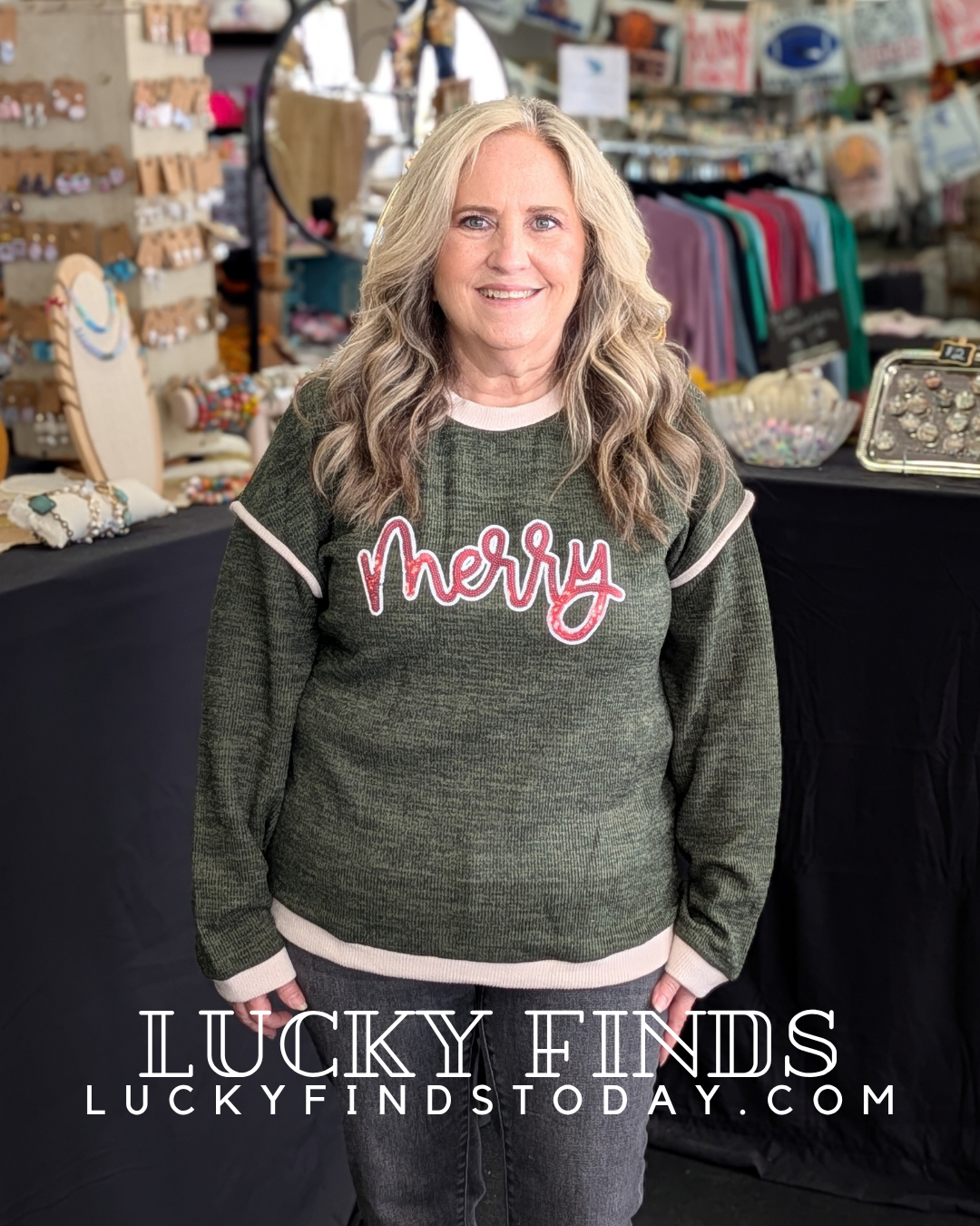 Sequin Merry Patch Top D1768