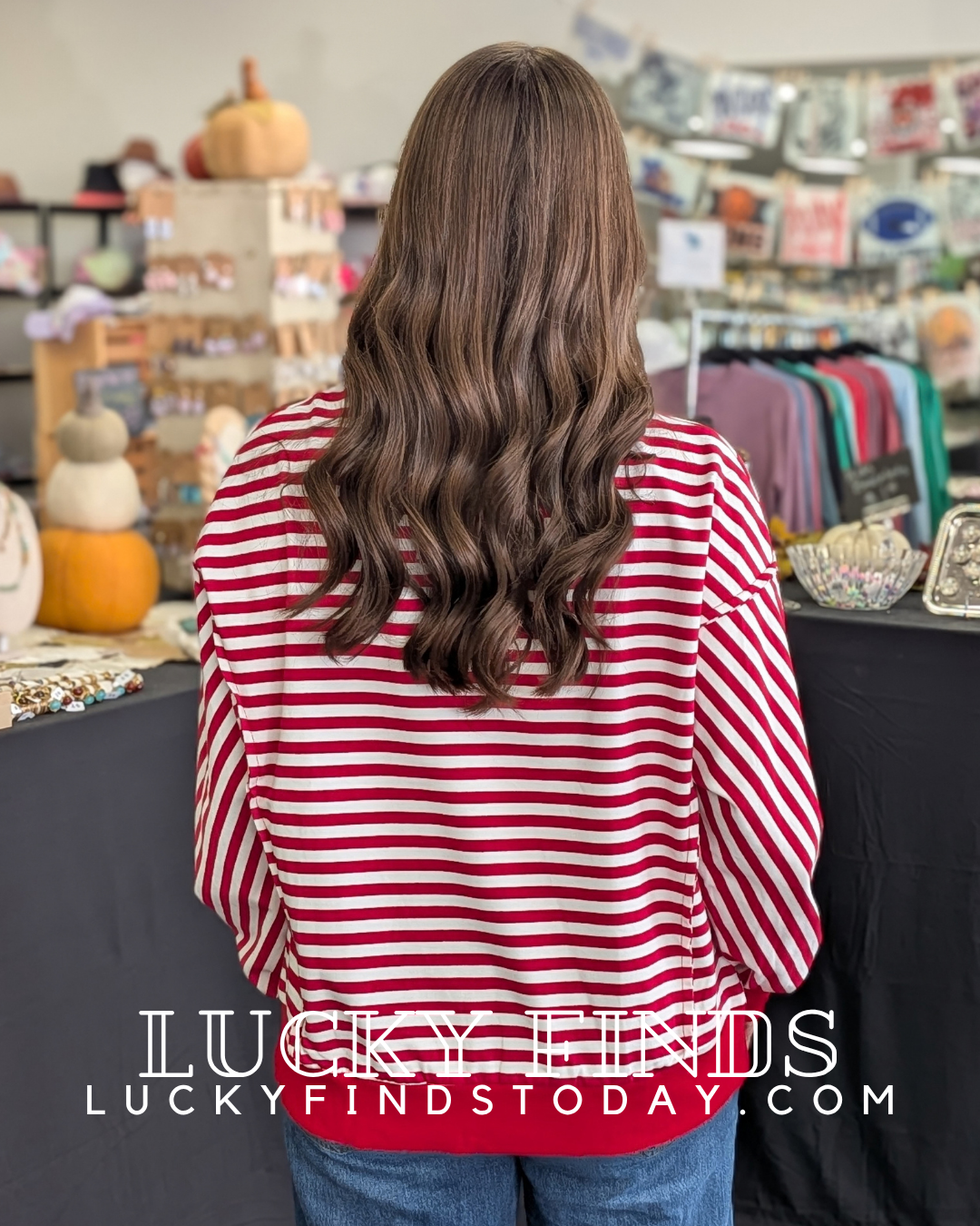 Nutcracker Sequin Striped Top D1771