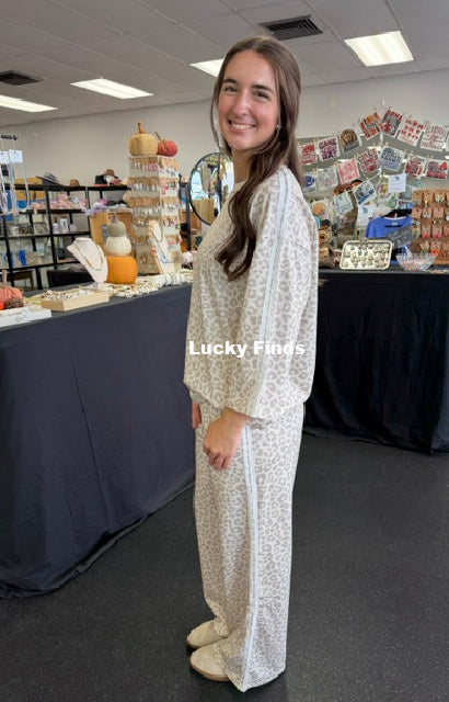 Leopard Print Pants Set D1773