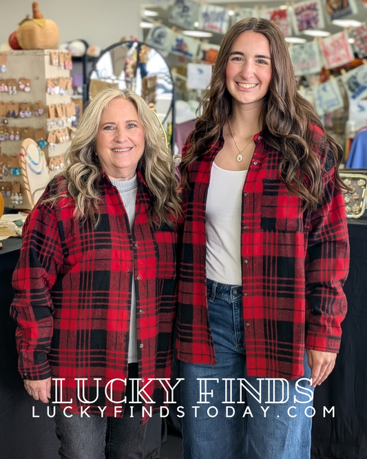 Cozy Secret Plaid Shacket D1774