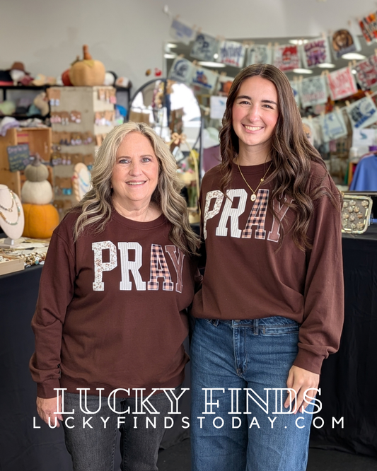 Pray Applique Sweatshirt D1775