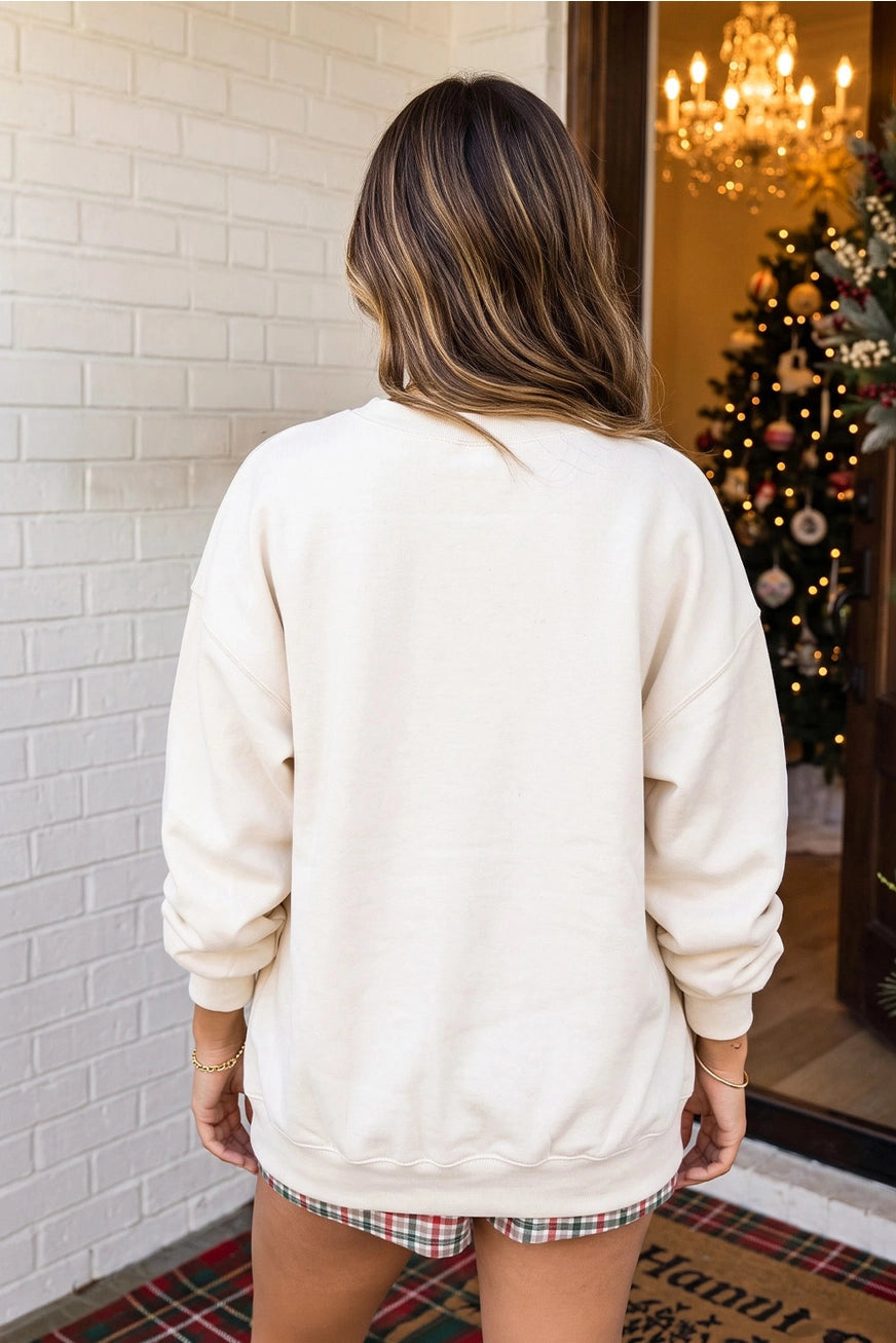Merry Embroidered Christmas Shorts Set D1780