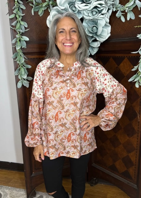 Normandie Boho Top D806 Final Sale