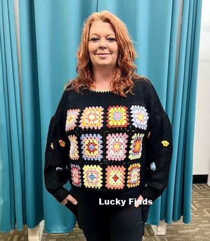 Fancy Granny Crochet Sweater Top W306