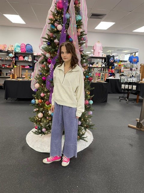 Fancy Washed Palazzo Pants Z795