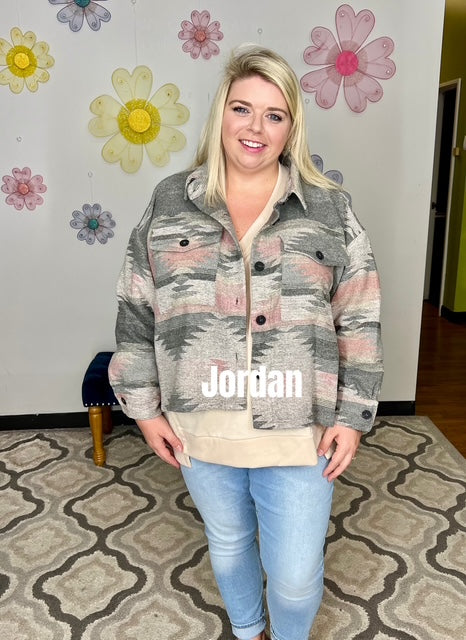 Warm Me Up Aztec Shacket W105