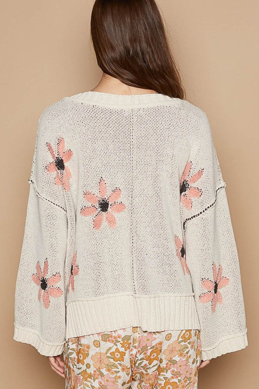 Booming Daisy Chenille Sweater Top P247