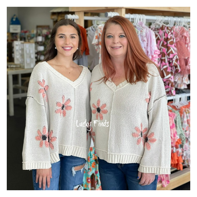 Booming Daisy Chenille Sweater Top P247