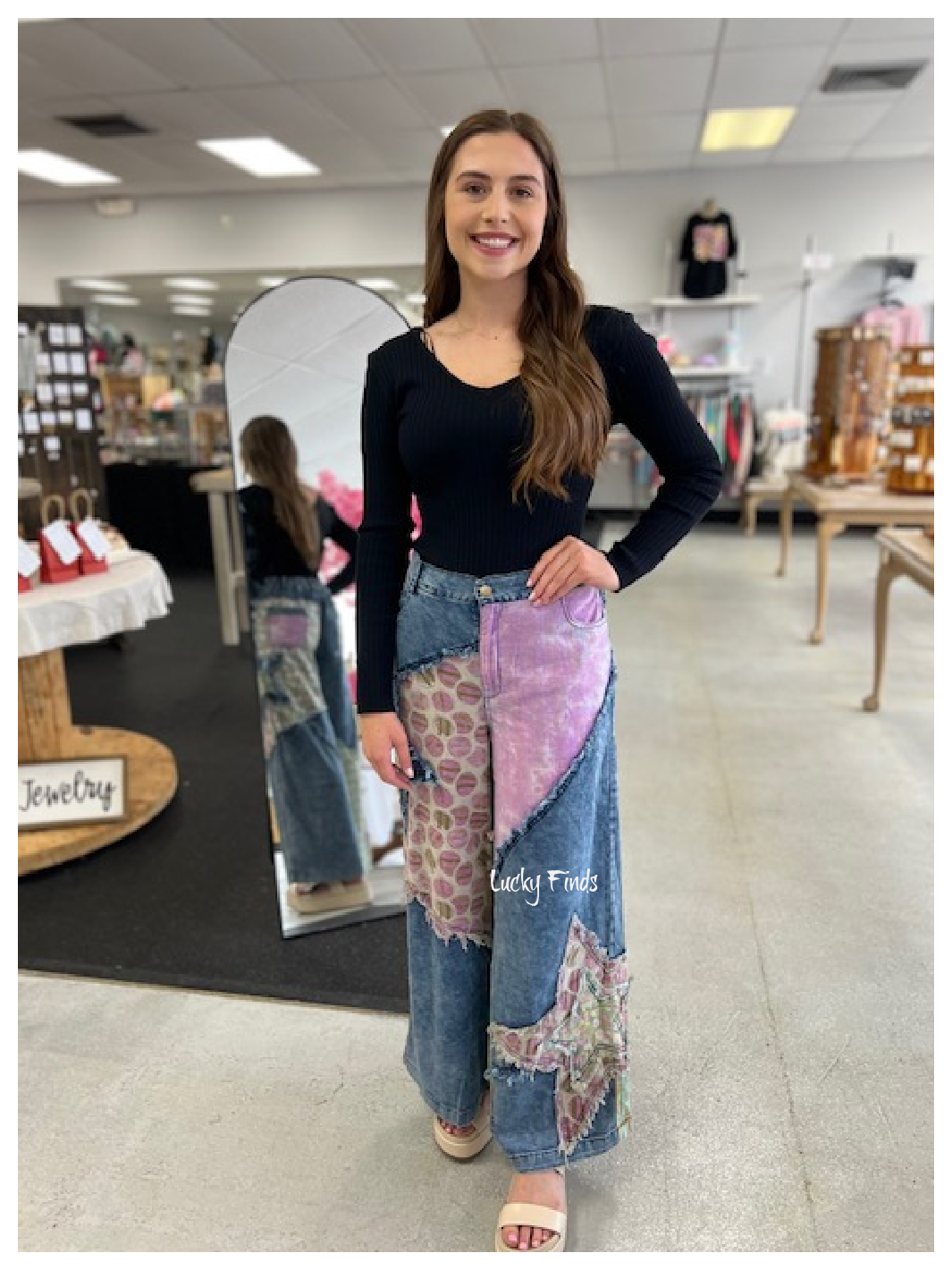 Boho Star Patches Jeans P310