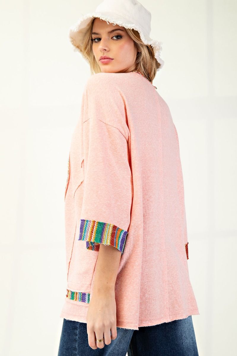 Easel Peace Patch Tunic Top P355