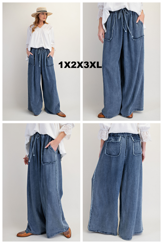 Comfy Easel Curvy chambray Pants P365