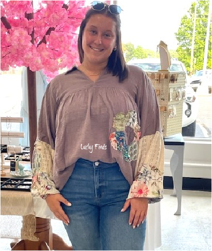 Divine Easel Flower Patch Top P368