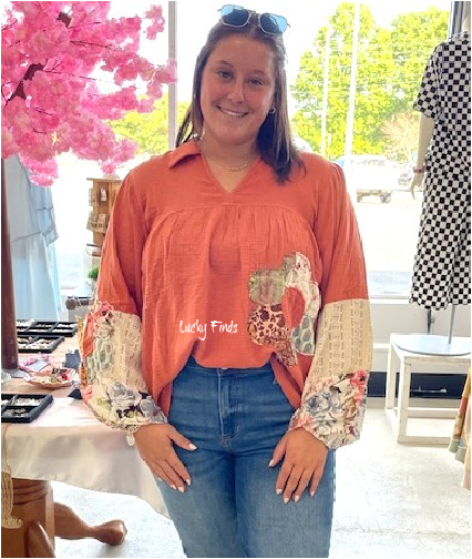 Divine Easel Flower Patch Top P368