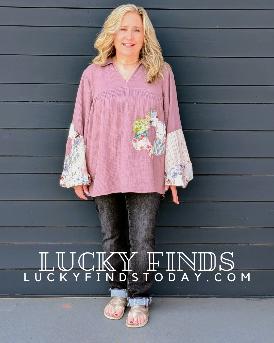 Divine Easel Flower Patch Top P368