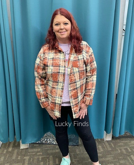 Madi Plaid Star Patch Top P370