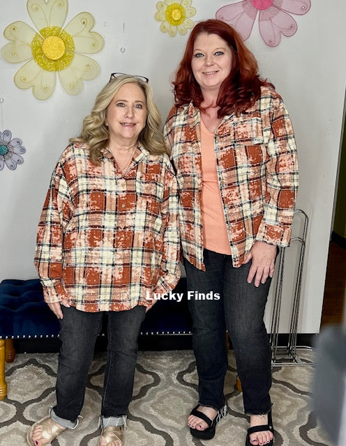 Madi Plaid Star Patch Top P370