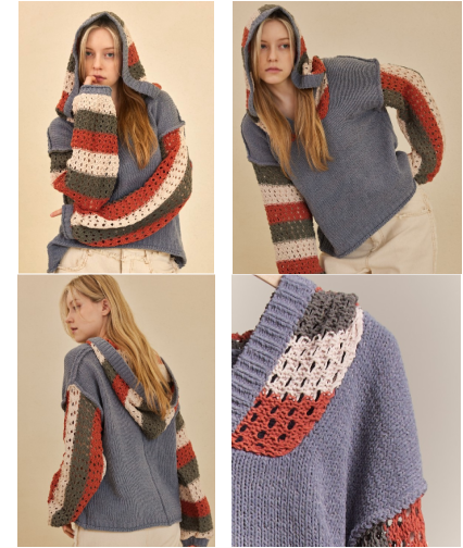 Hight Flying Crochet Hoodie P371