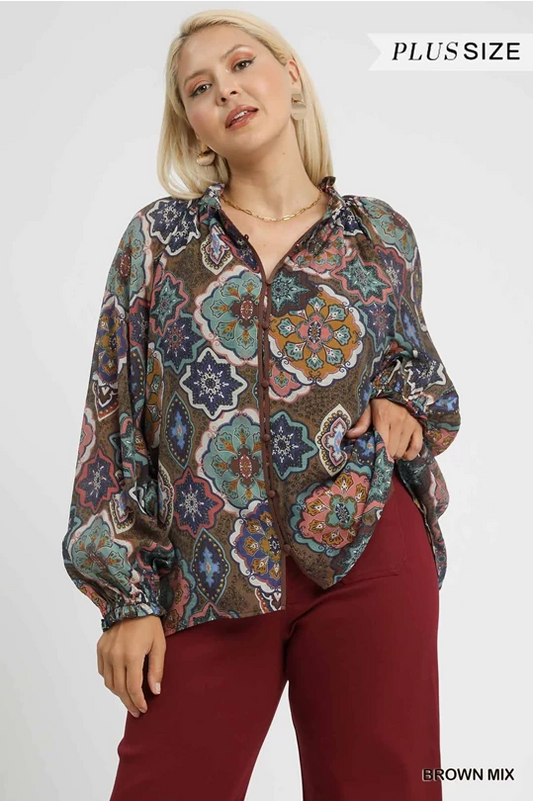 Turn It Up Umgee Curvy Top P374