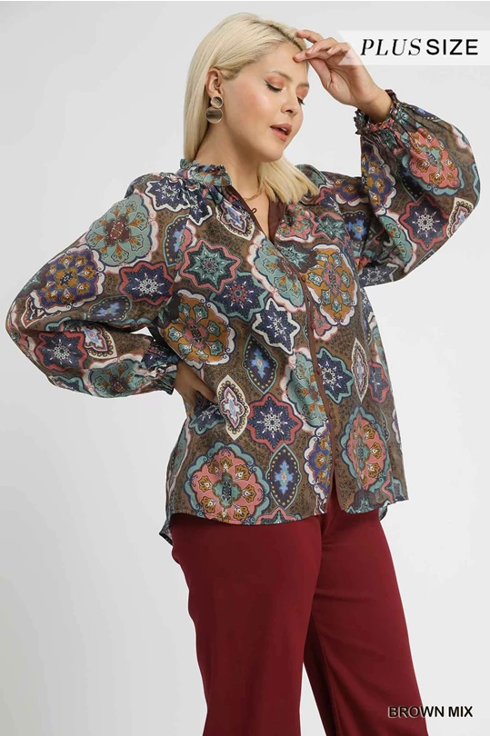 Turn It Up Umgee Curvy Top P374