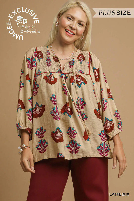 Umgee Boho Tassel Top P376