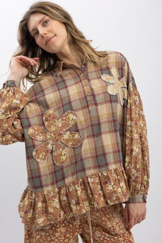 Lucky Vintage Patchwork Top P384