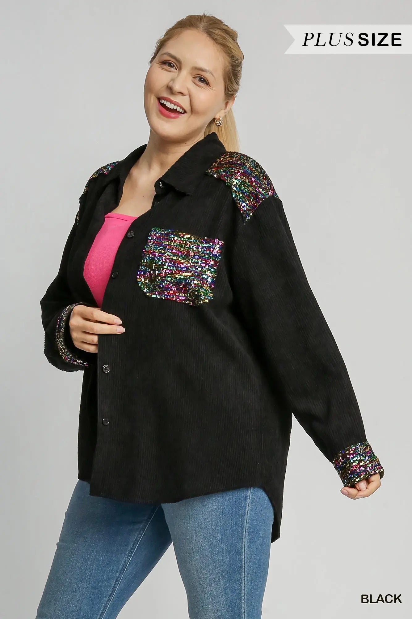 Fun Umgee Sequin Shacket P395