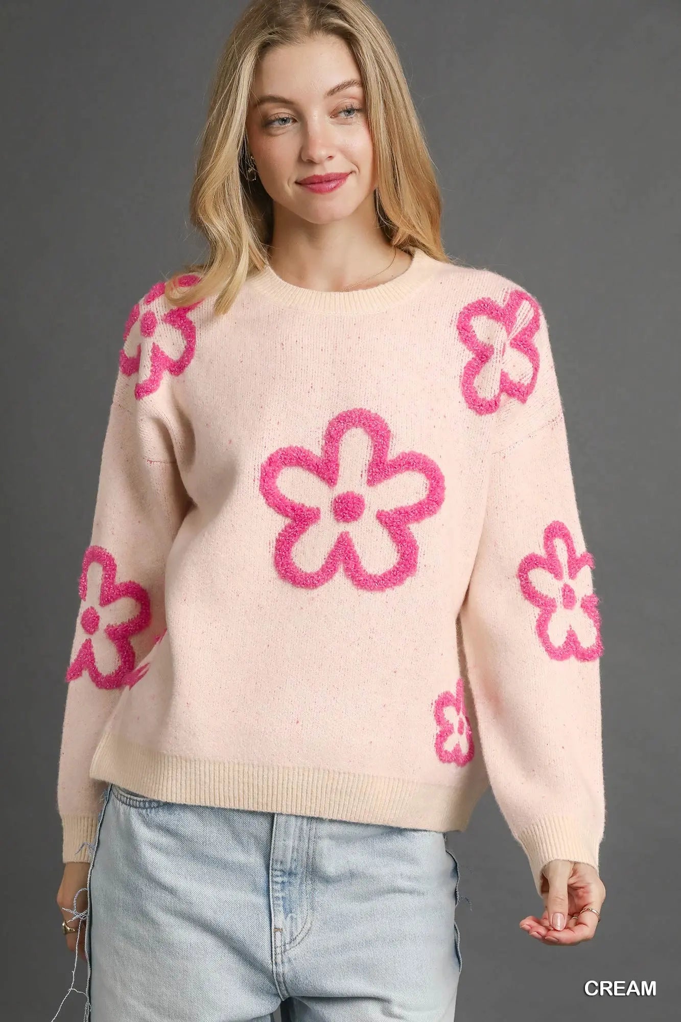 Umgee Daisy Knit Sweater P412