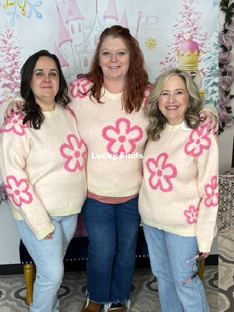 Umgee Daisy Knit Sweater P412