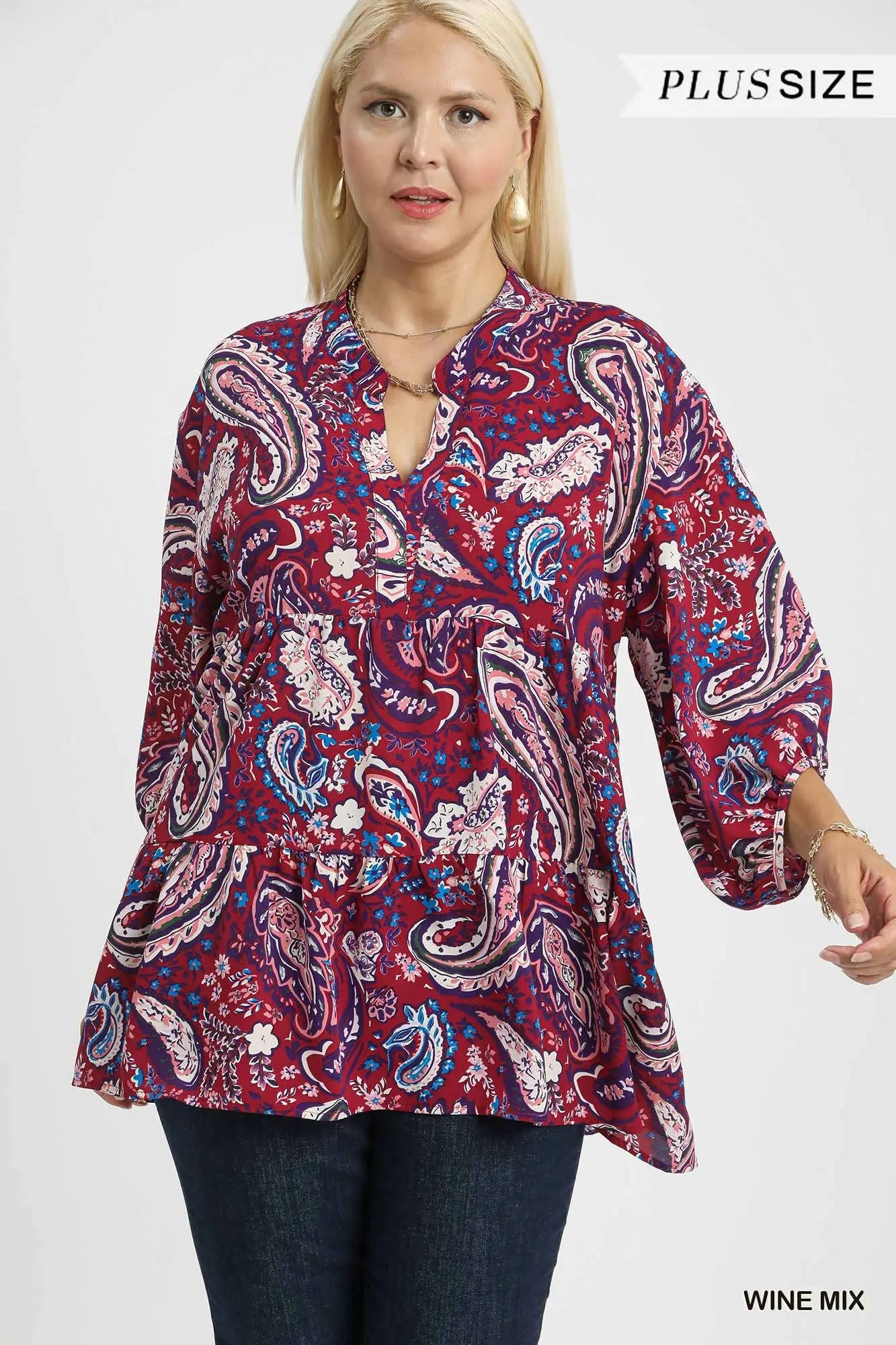 Boho Umgee Curvy Top P413