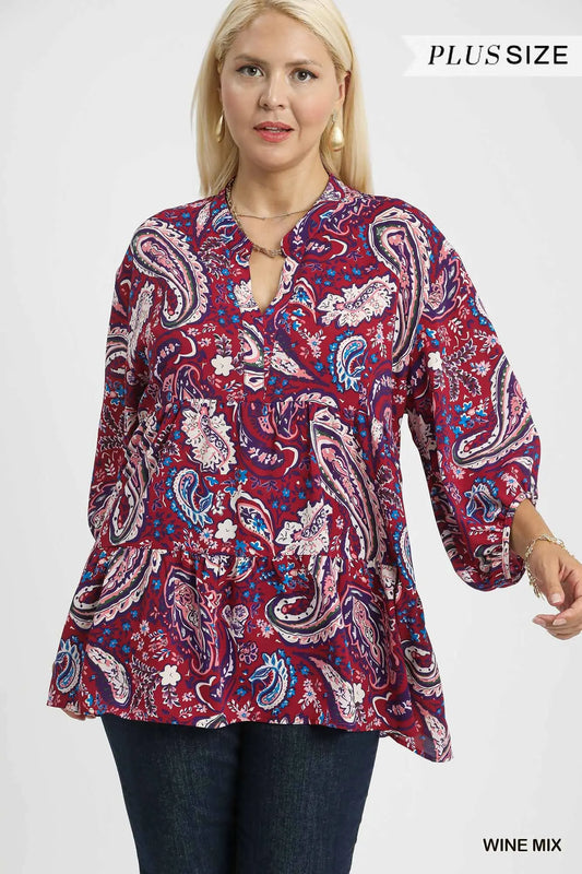 Boho Umgee Curvy Top P413