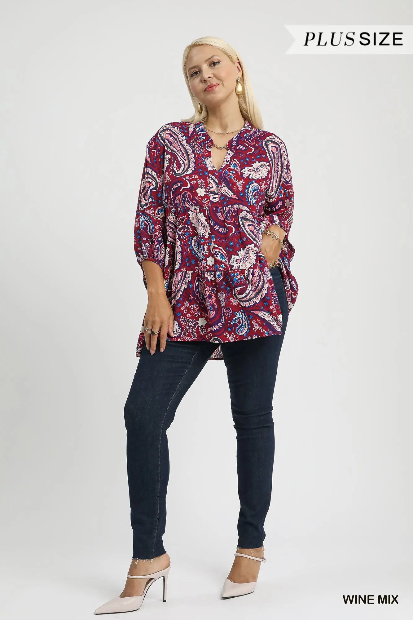 Boho Umgee Curvy Top P413