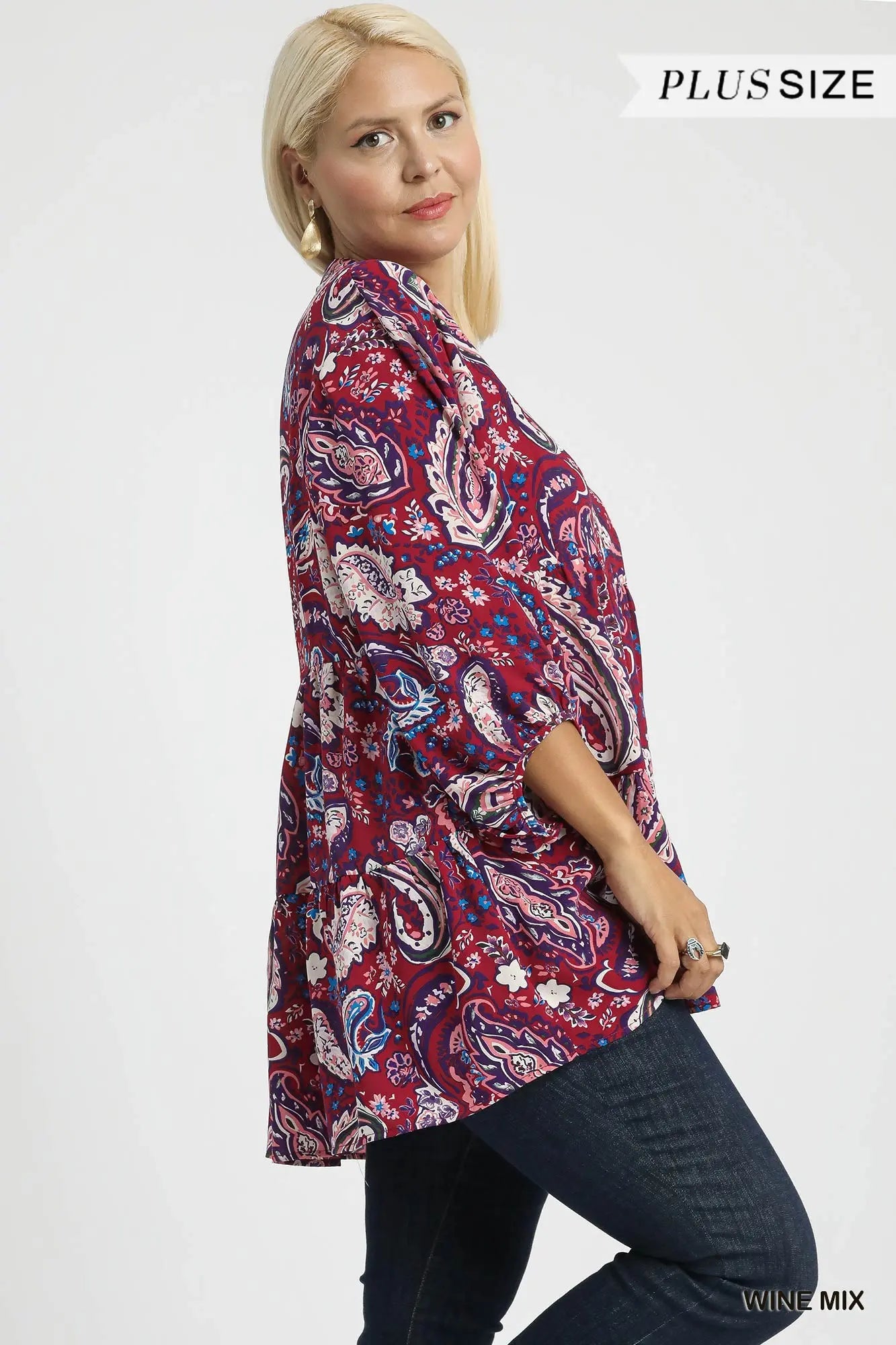 Boho Umgee Curvy Top P413