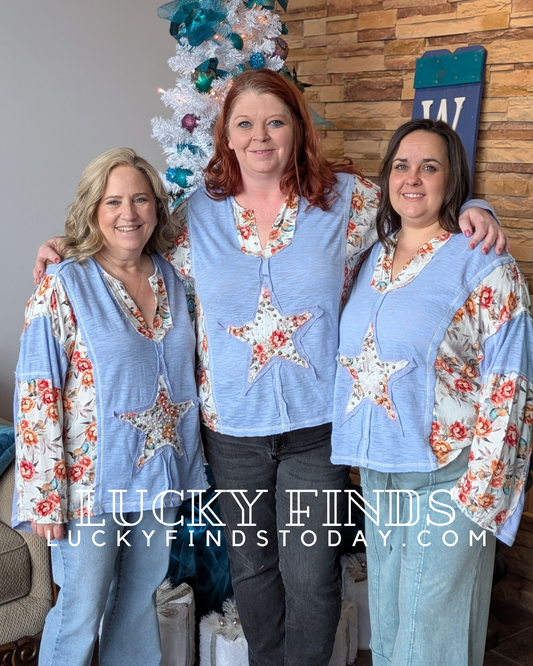 POL Star Patch Top P417