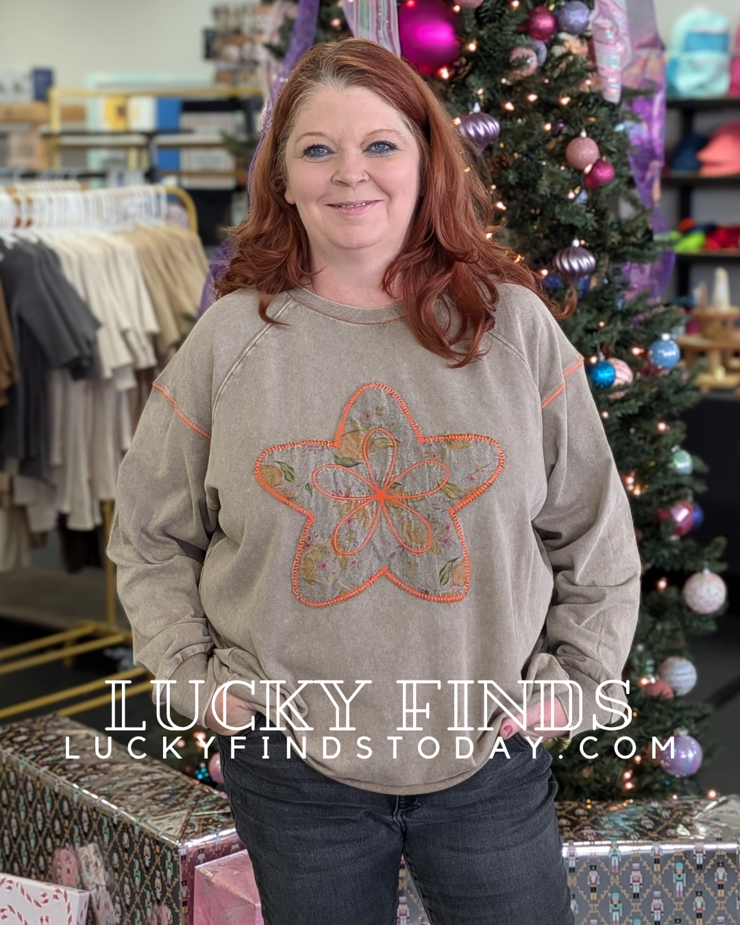 My Easel Star Patch Top P418