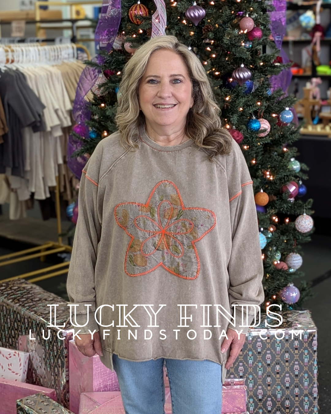 My Easel Star Patch Top P418