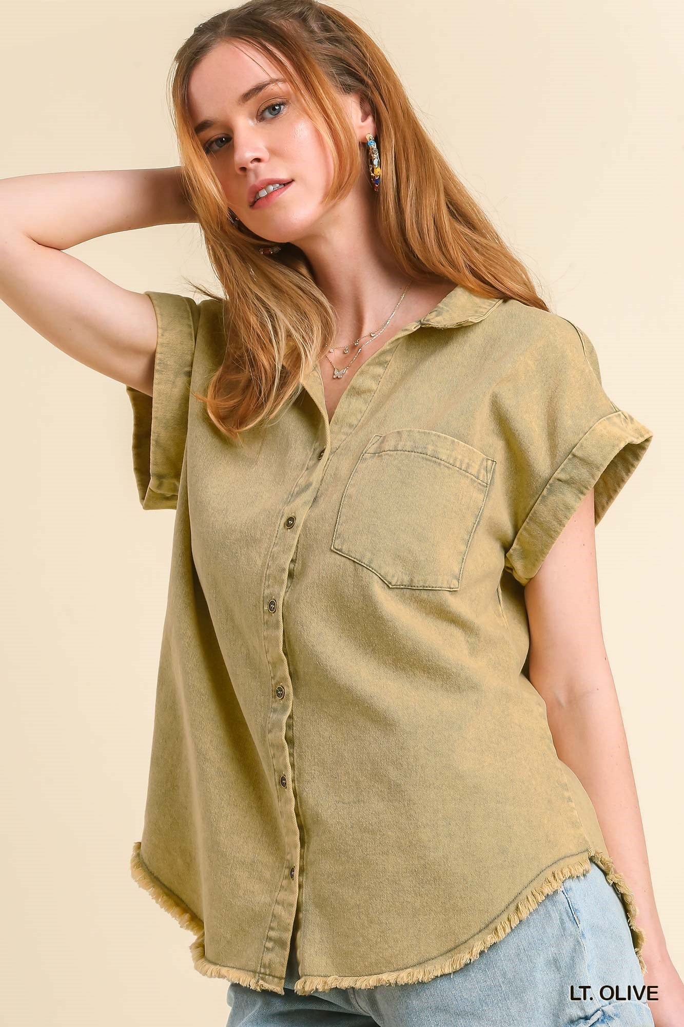 Casual Umgee Denim Top P421