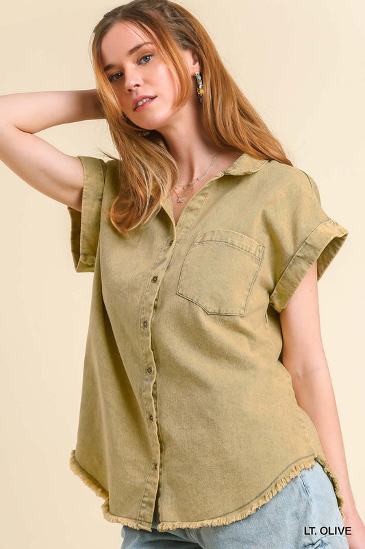 Casual Umgee Denim Top P421