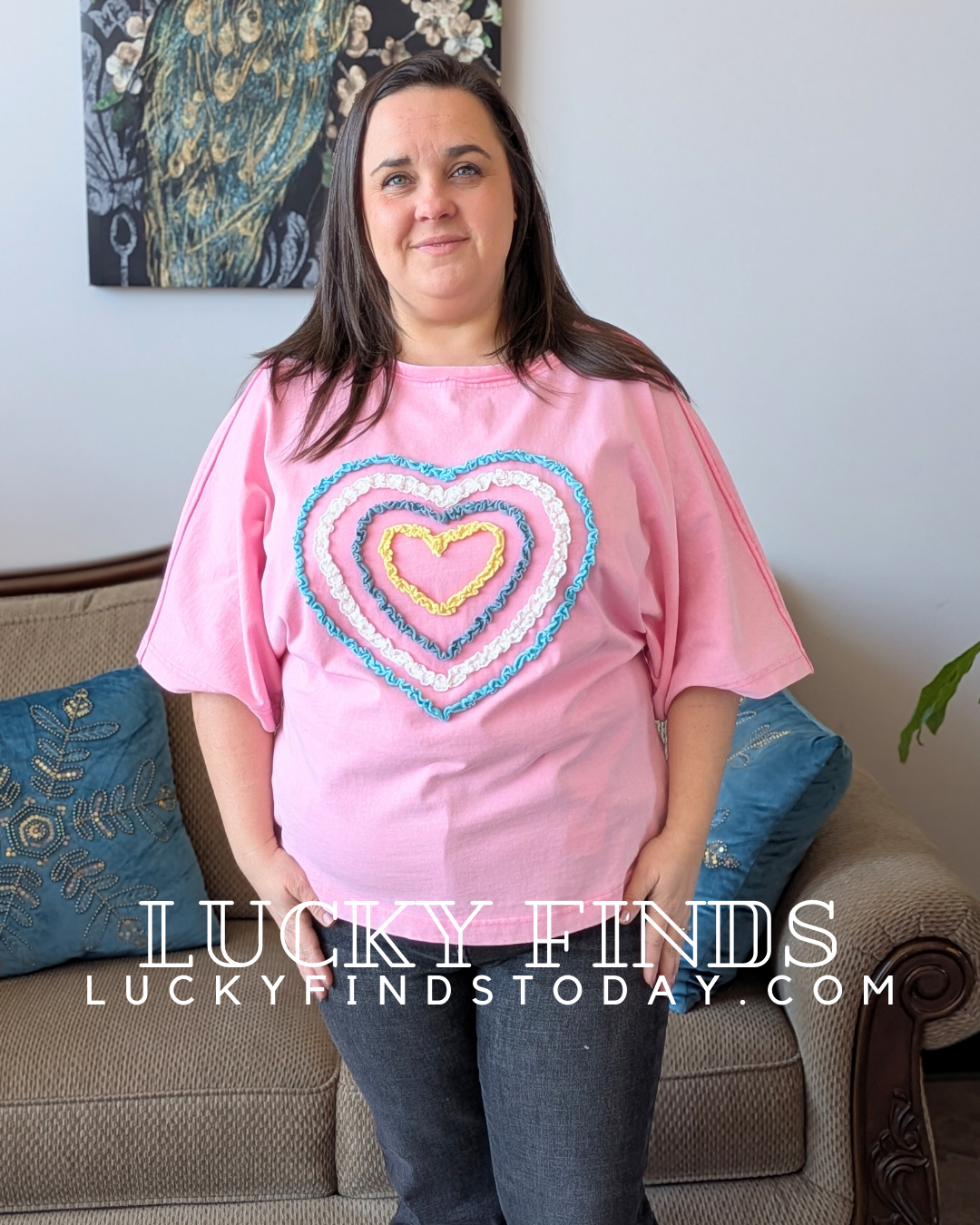 Ruffled Heart Easel Top P450