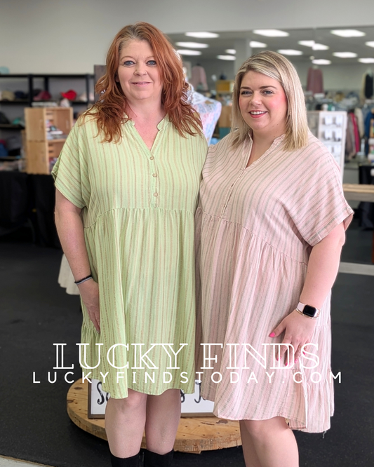 Stripe Babydoll Curvy Dress P457