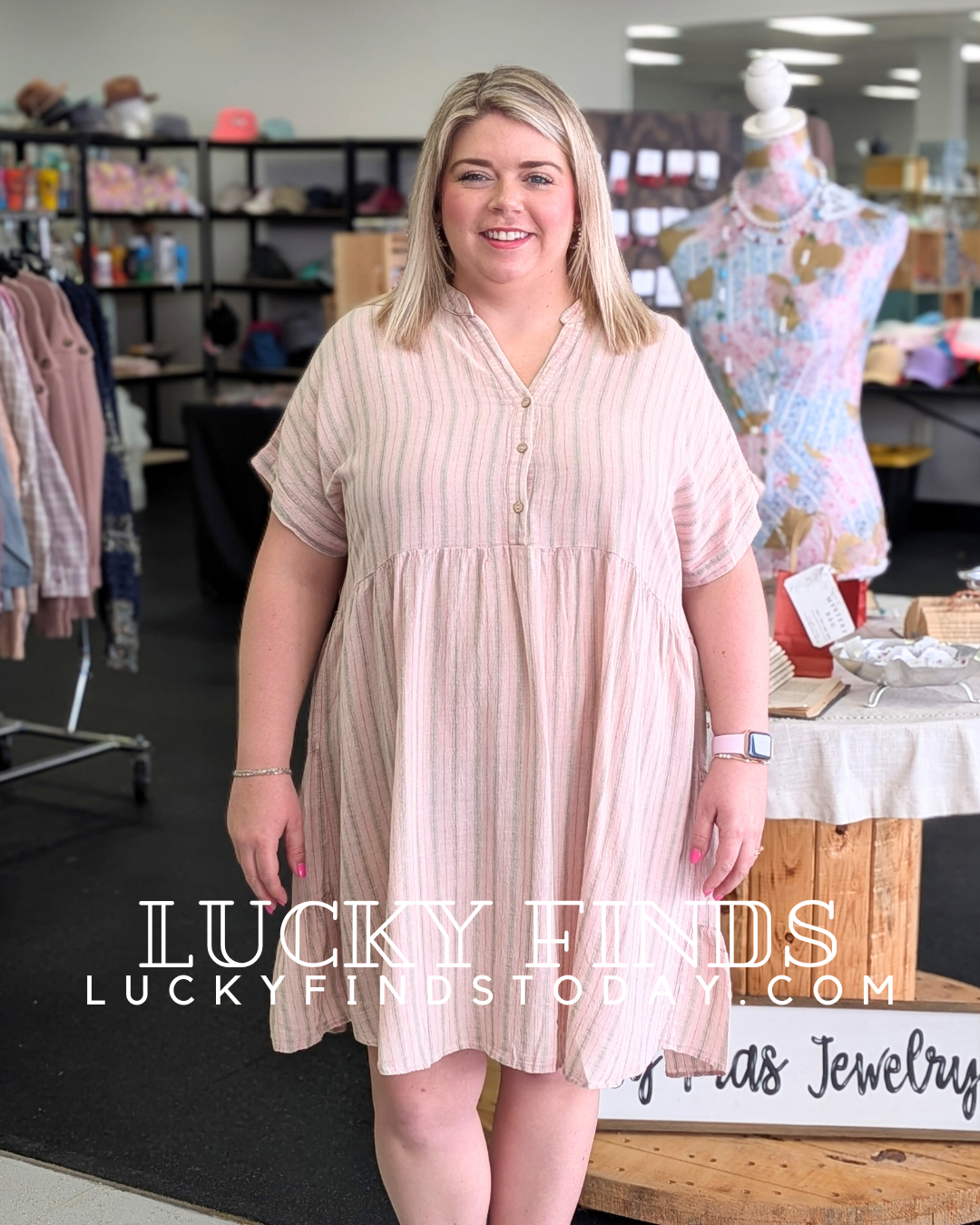 Stripe Babydoll Curvy Dress P457