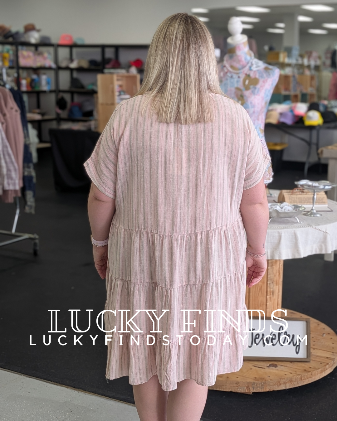 Stripe Babydoll Curvy Dress P457