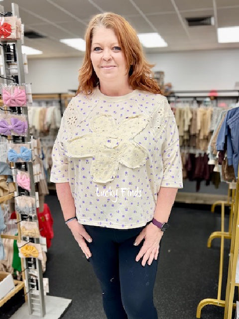 Washed Daisy Patch Easel Top P458