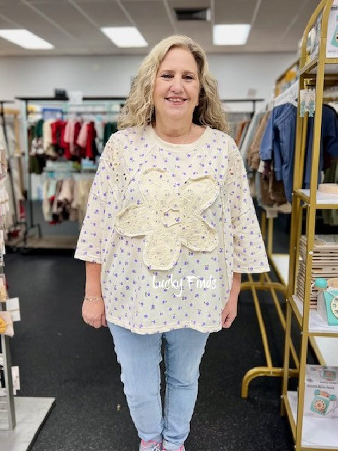 Washed Daisy Patch Easel Top P458