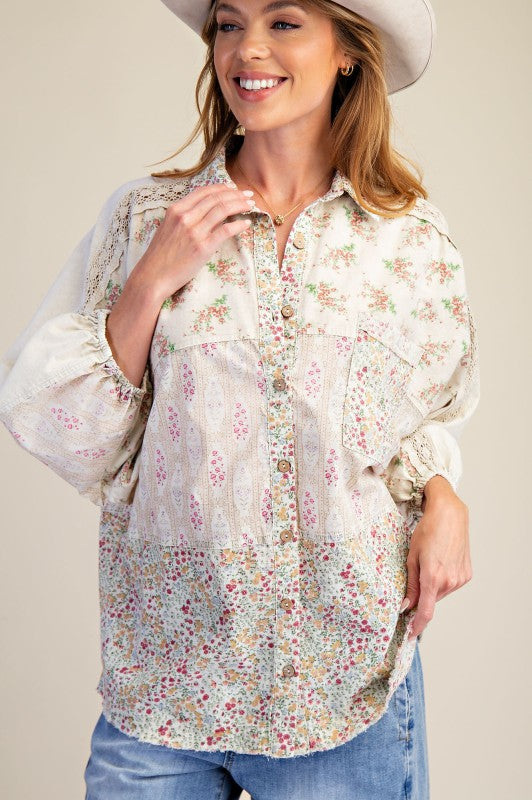 Fancy Easel Patchwork Top P463