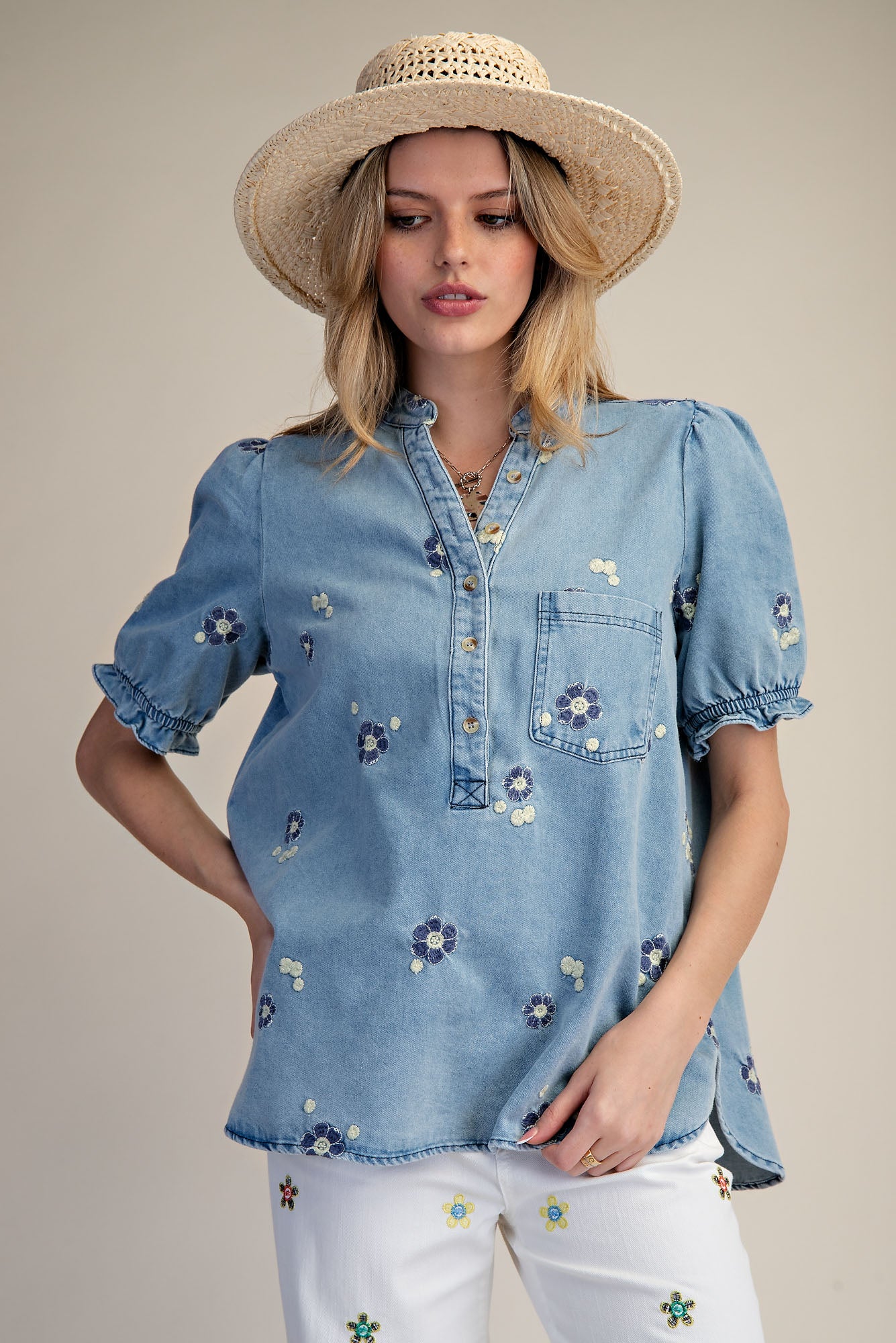 Dazzling Easel Denim Shirt P465